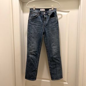 Aritzia Denim Forum Arlo High Rise Straight Leg Jeans